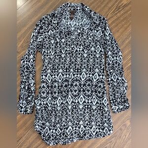 Bit & Bridle Fitted Long Sleeve Blouse Size Medium